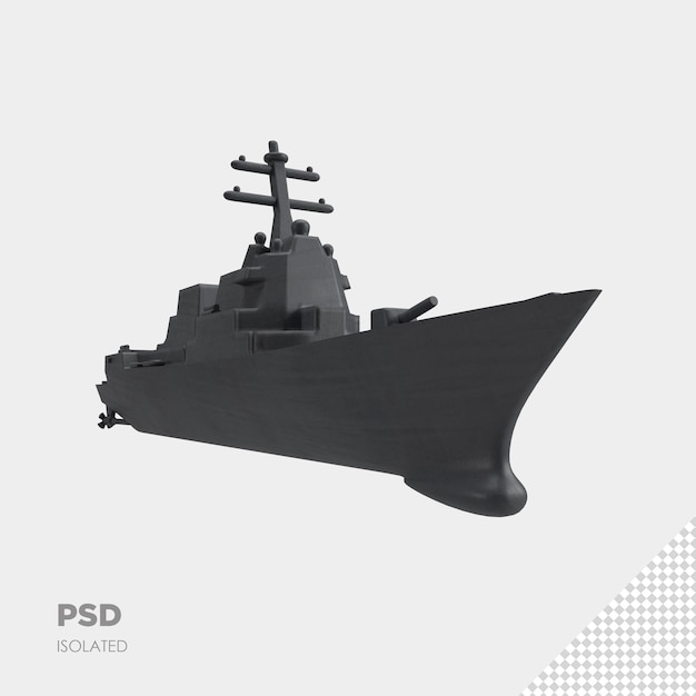 PSD 戦艦3d孤立プレミアムpsdにクローズアップ