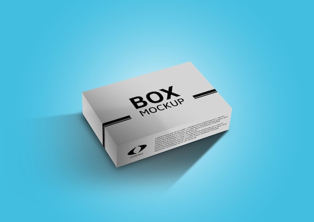 close up on box design mockup