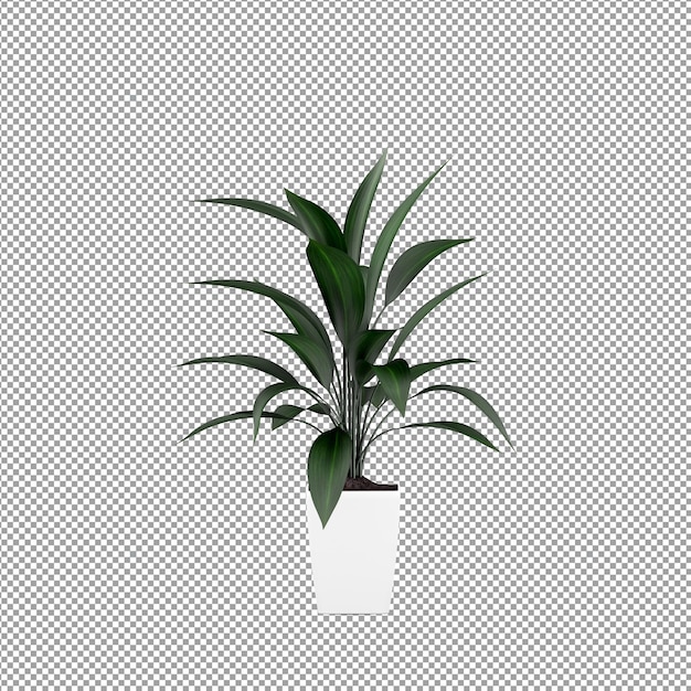 Крупным планом на цветок в вазе 3d-рендеринга