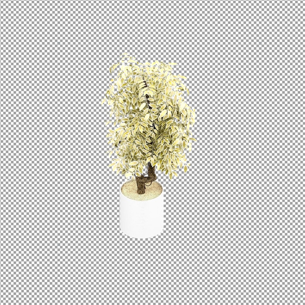 PSD 3 d レンダリングで花瓶の花をクローズ アップ