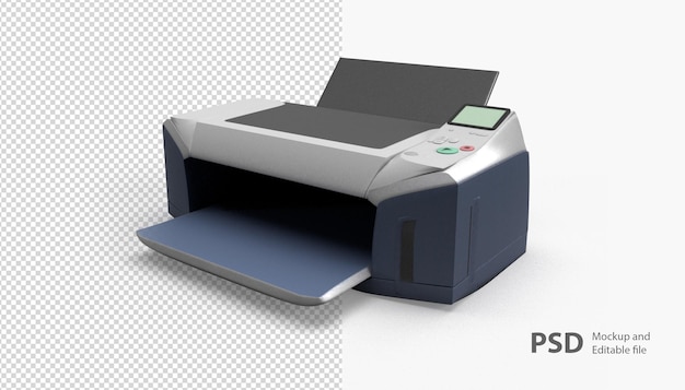 PSD 分離されたプリンターのクローズアップ