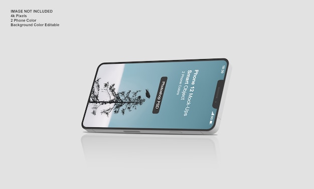 PSD 現実的なスマートフォンのモックアップをクローズアップ