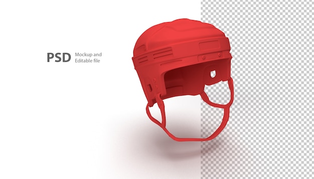 PSD Крупным планом на спортивный шлем, изолированные в 3d-рендеринге