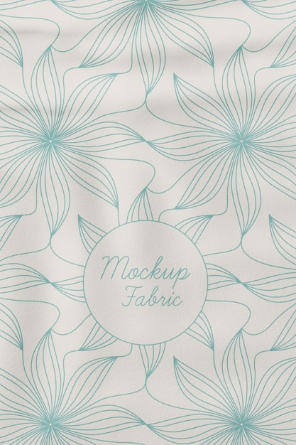 close up on textile material mockup