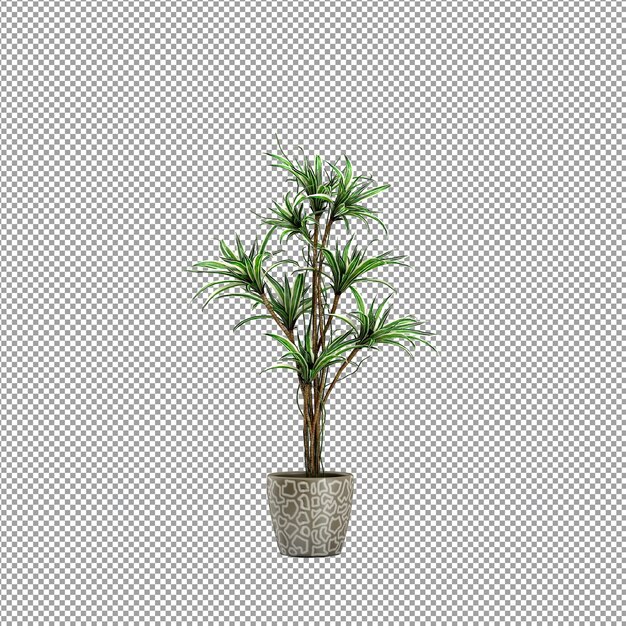 Close-up op bloem in een vaas 3D-rendering