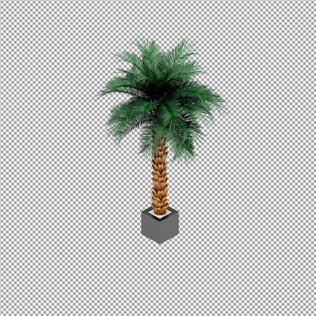 Close-up op bloem in een vaas in 3D-rendering