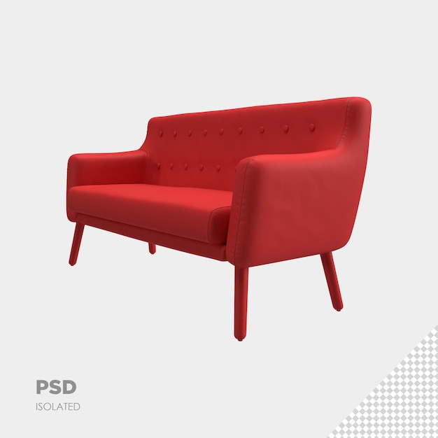 PSD close-up op chai 3d geïsoleerde premium psd