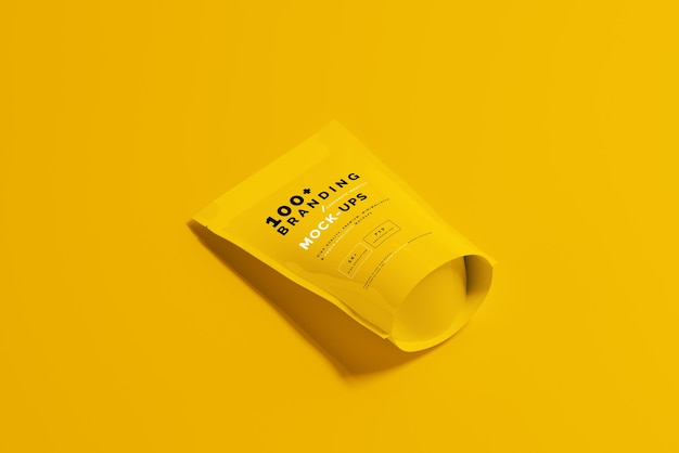 Close-up op de verpakking van doypack standup pouch mockup