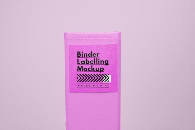 PSD close-up op kasten zelfklevende labeling mockup