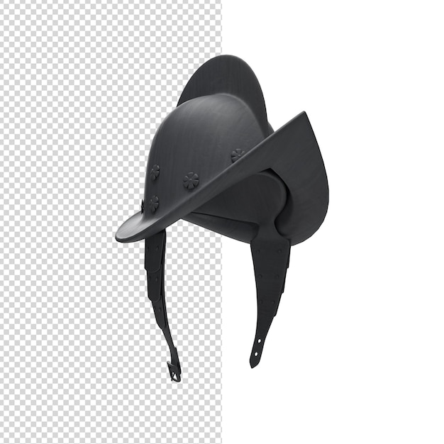 PSD close-up op krijgerhelm 3d geïsoleerd premium ps