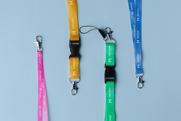 Close-up op lanyard mockup-ontwerp