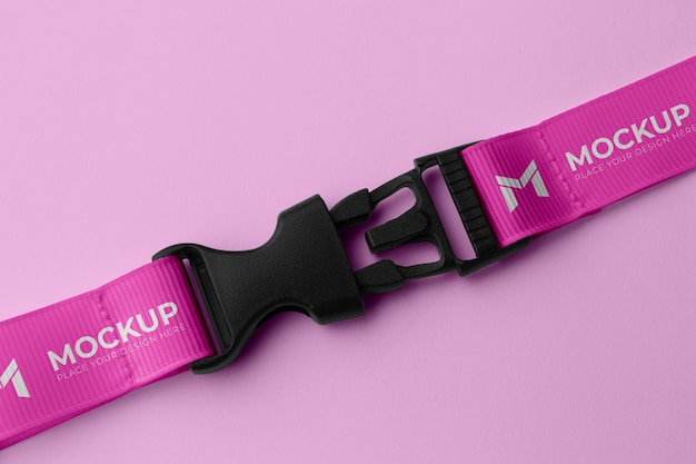 Close-up op lanyard mockup-ontwerp