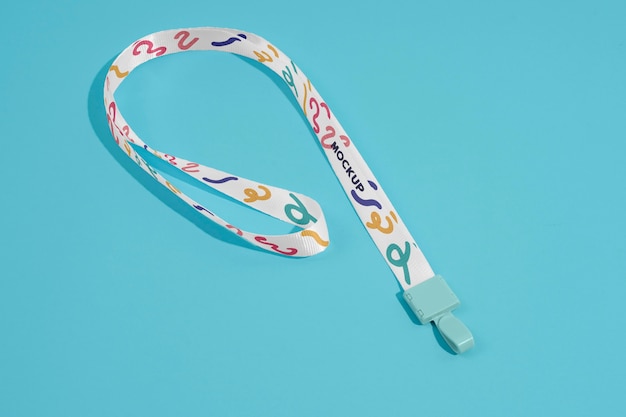 Close-up op lanyard mockup ontwerp