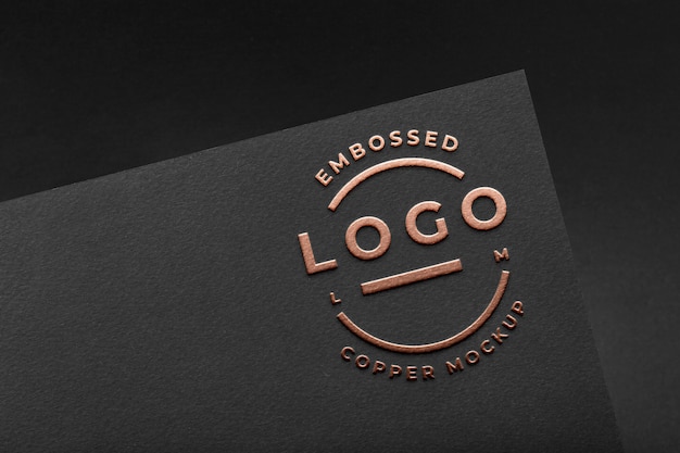 PSD close-up op logo mockup