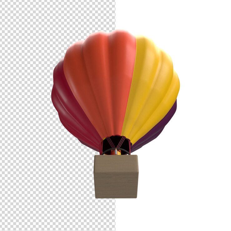 Close-up op luchtballon geïsoleerd premium psd
