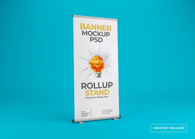 Close-up op mooie roll-up banner mockup