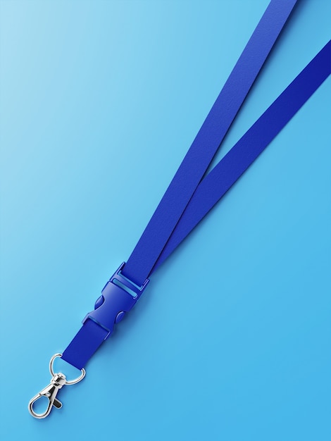 PSD close-up op realistische lanyard mockup geïsoleerd