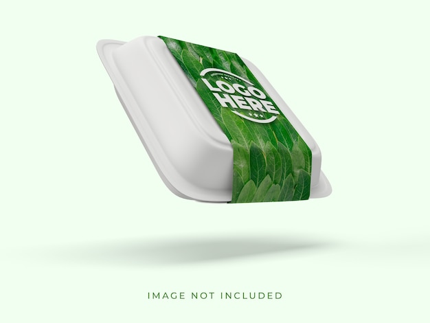 Close-up op realistische Take Away Box-mockup