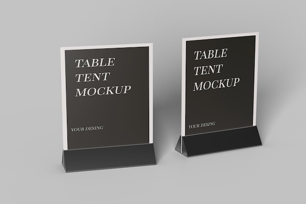 Close-up op tafel tent mockup ontwerp geïsoleerd