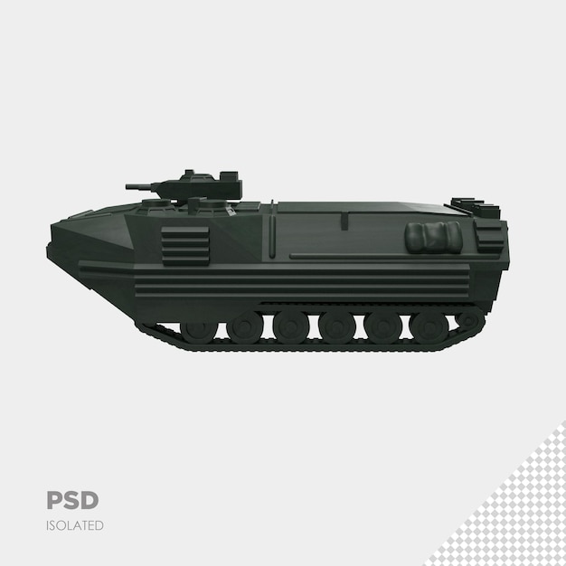 PSD close-up op tank geïsoleerde weergave