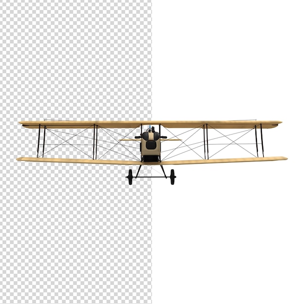 Close-up op vliegtuig geïsoleerd premium psd