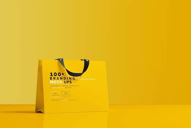 Close up on Packaging of Shopping Bag Mockup