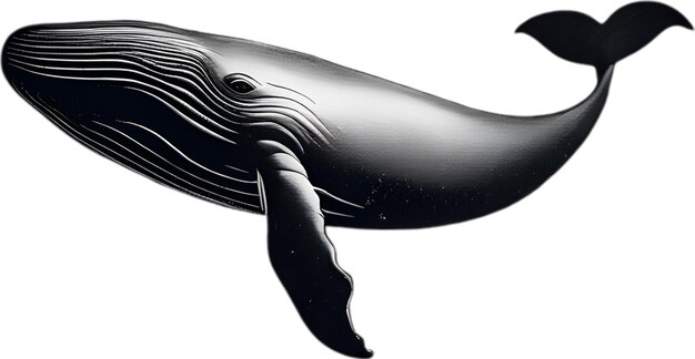 PSD close up painting of a whale