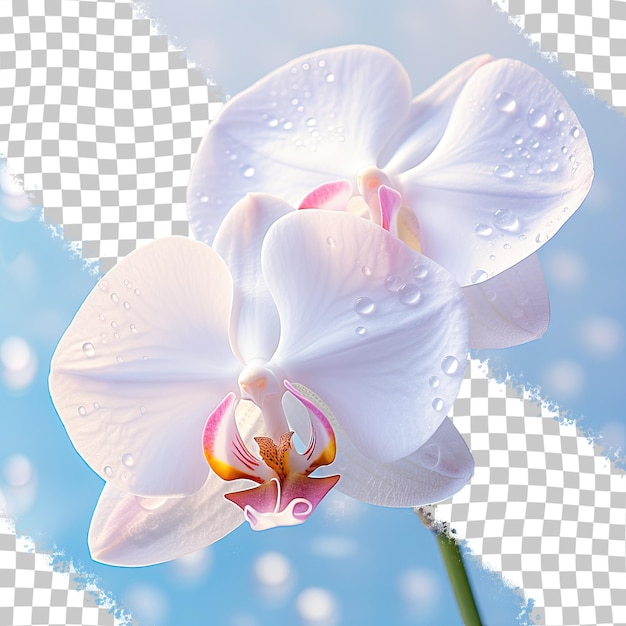 PSD close up of a pale flower transparent background