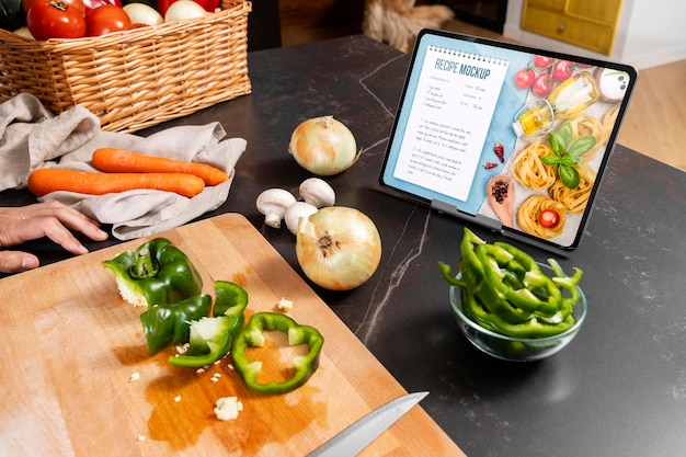 Close up on person preparing family recipes