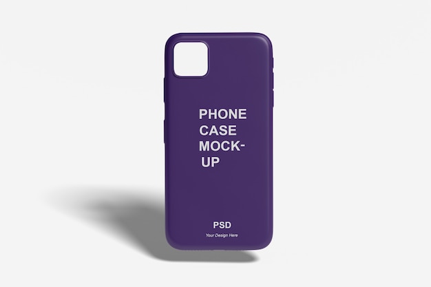 Close up on phone case mockup isolated