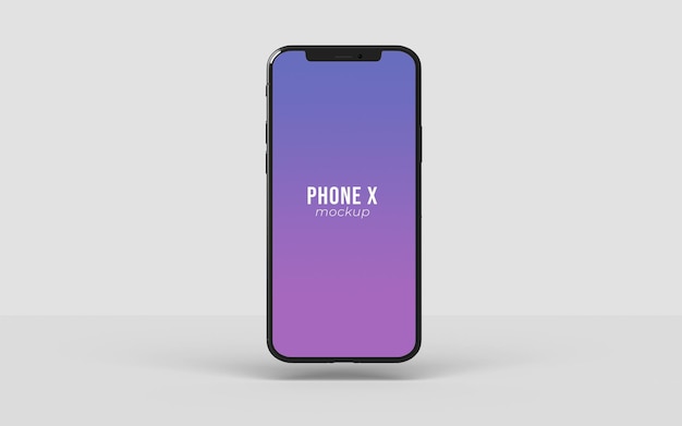 Close up on phone mockup design isolated