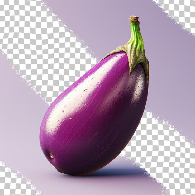 PSD close up photo of an eggplant against a transparent background