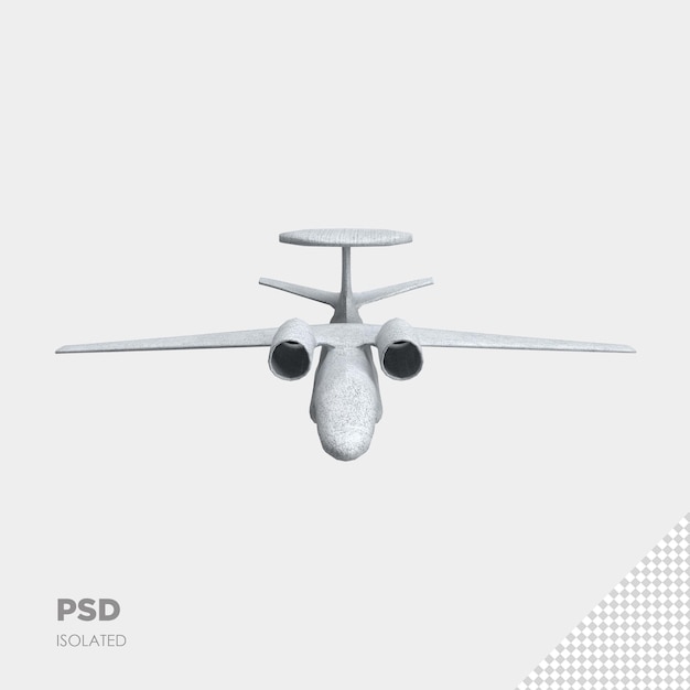 PSD primo piano su aereo 3d isolato premium psd