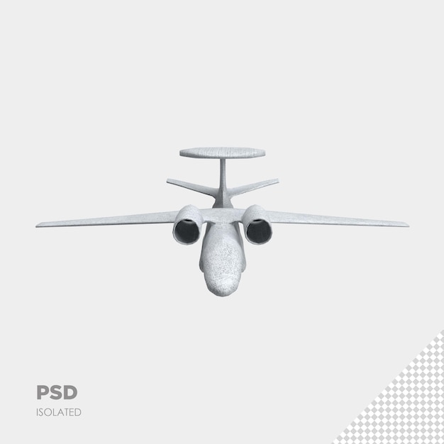 Primo piano su aereo 3d isolato premium psd