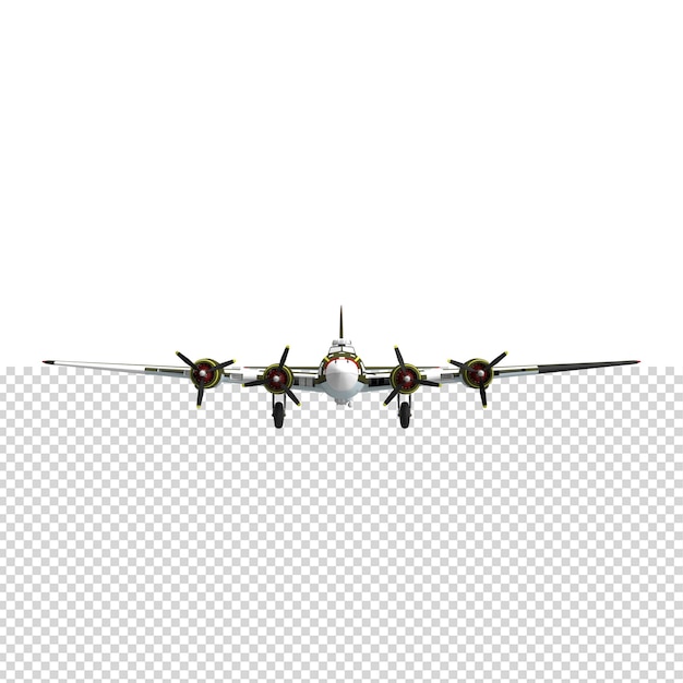 PSD close up on plane 3d isolated premium psd