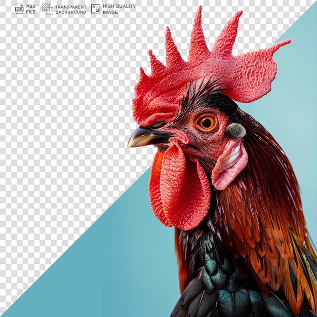 PSD close up portrait of a chicken png background