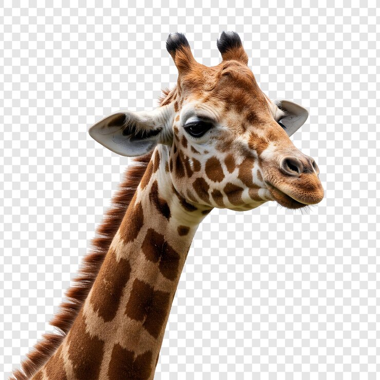 PSD close-up portrait of a giraffe