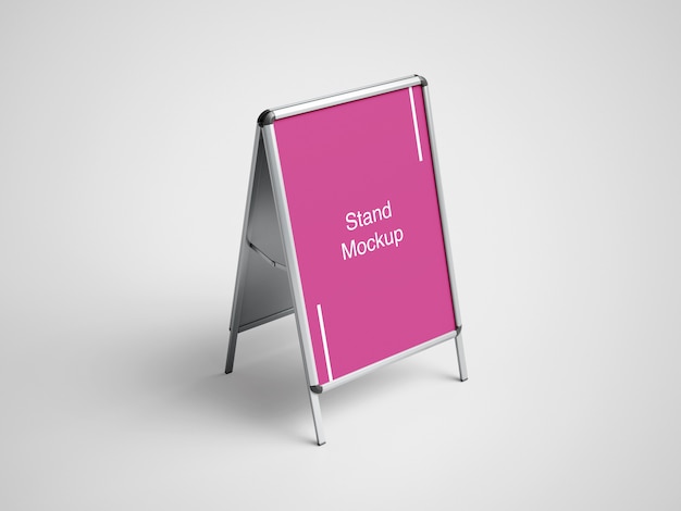 PSD close up on poster stand mockup