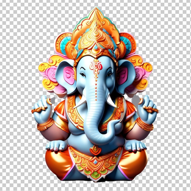 Close-up prachtige hindoegod Ganesha standbeeld god van het succes