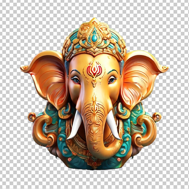 Close-up prachtige hindoegod Ganesha standbeeld god van het succes