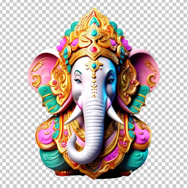 Close-up prachtige hindoegod Ganesha standbeeld god van het succes