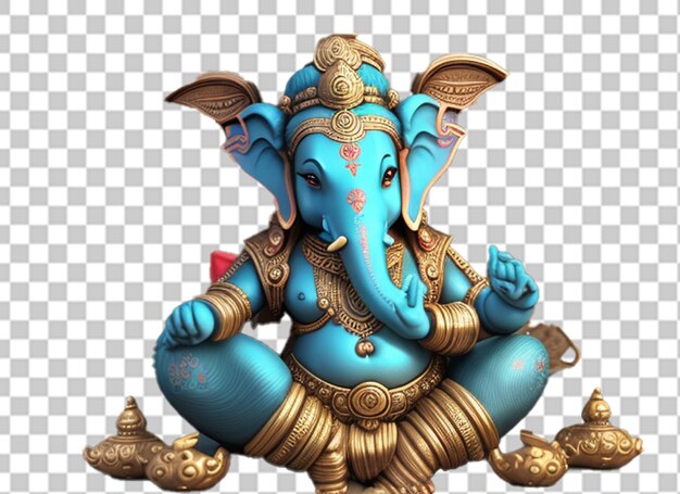 PSD close-up prachtige hindoegod ganesha standbeeld god van het succes