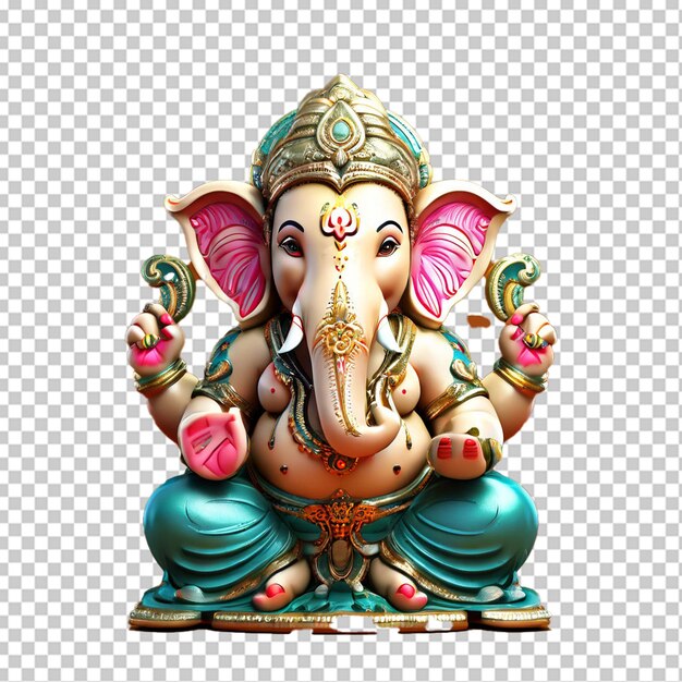 PSD close-up prachtige hindoegod ganesha standbeeld god van het succes