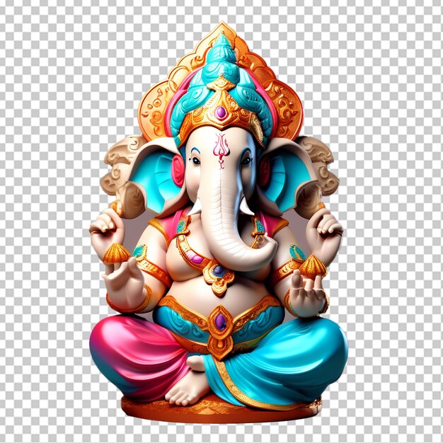 PSD close-up prachtige hindoegod ganesha standbeeld god van het succes