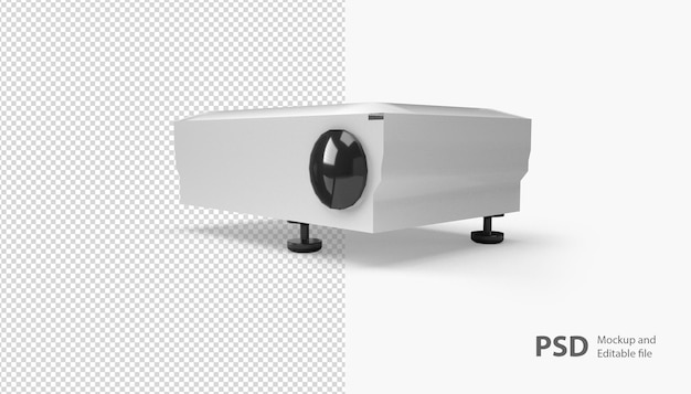 close up on projector isolated