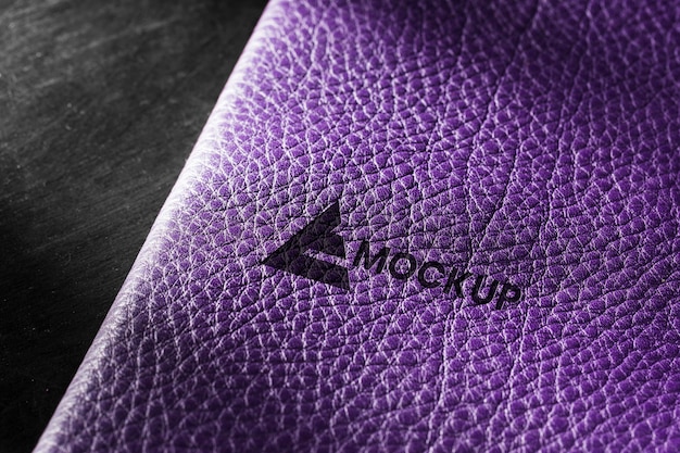 Close-up of purple leather