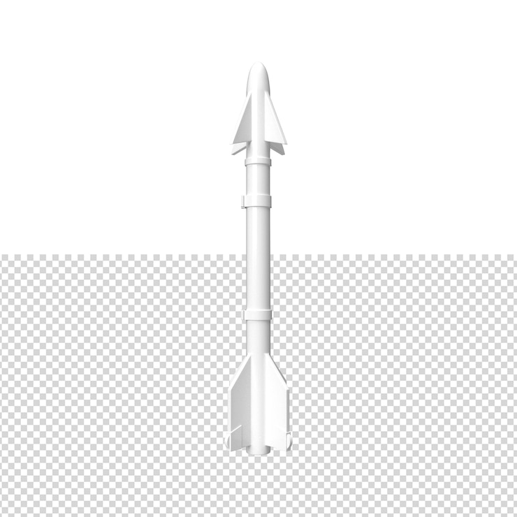 PSD close up on rocket missile isolated premium psd
