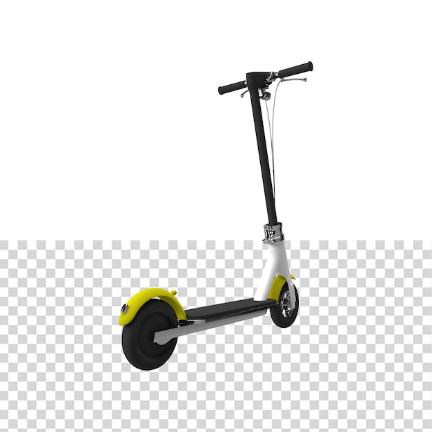 Close up on scooter isolated