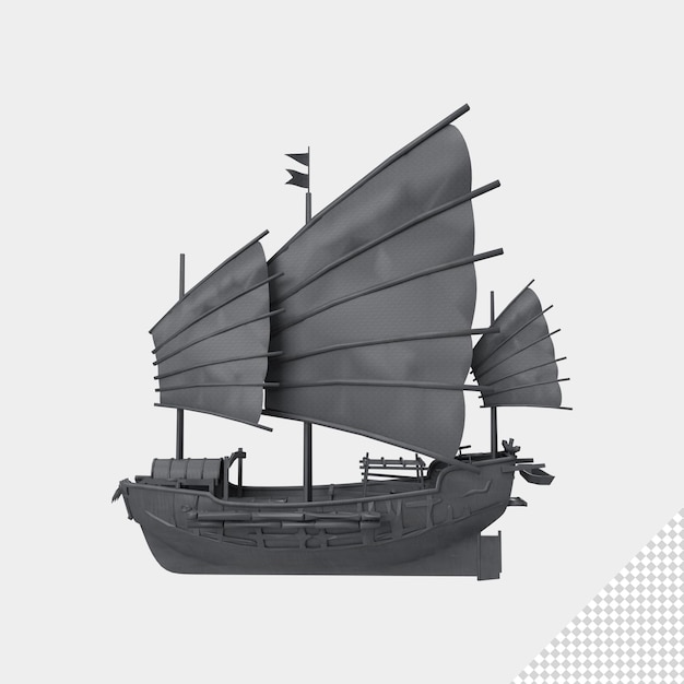 PSD close up on a ship isolated premium psd