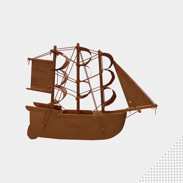 Close up on a ship isolated premium psd